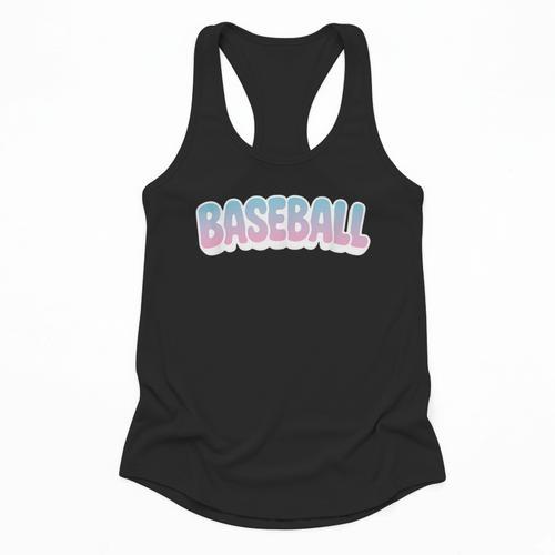 Baseball Bubble Letter Flowy Tank - Sportilla