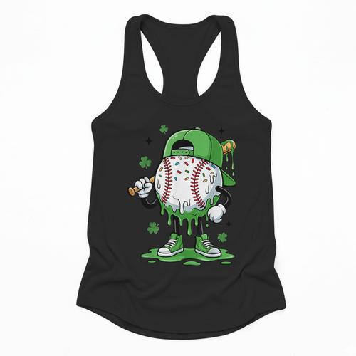 Baseball Drip For Boys Ice Cream Drip Baseball Player Flowy Tank - Sportilla