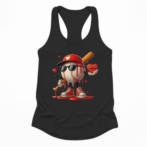 Baseball Drip Ice Cream Apparel Youth Boy Valentine Flowy Tank - Sportilla