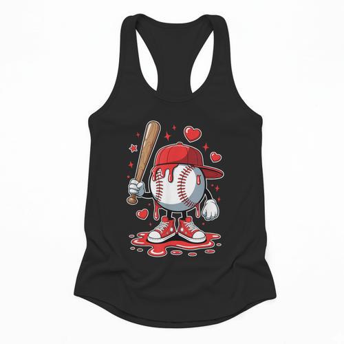 Baseball Drip Icecream Apparel Youth Boy Valentine Flowy Tank - Sportilla