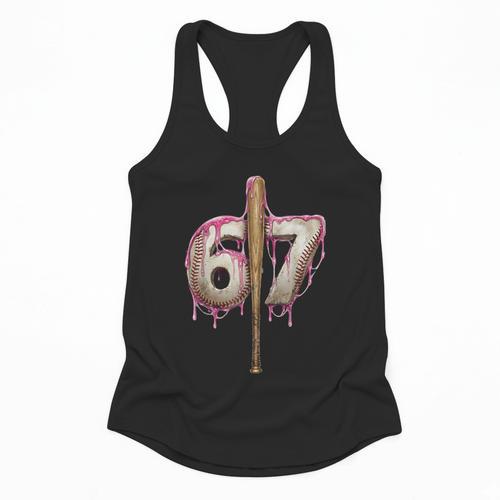 Baseball Drip Number 67 Sports Player Six Seven Meme Fan Flowy Tank - Sportilla