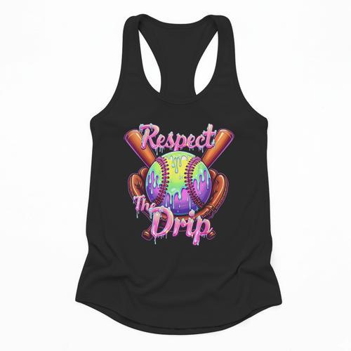 Baseball Drip Respect The Drip Purple Ice Cream Sprinkles Flowy Tank - Sportilla