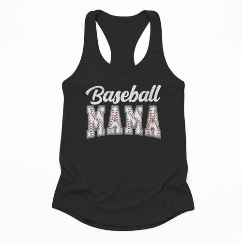 Baseball Mama Baseball Mom Women Proud Retro Flowy Tank - Sportilla