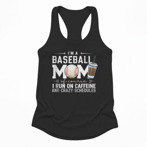 Baseball Mom Caffeine Fueled Game Day Essential Flowy Tank - Sportilla