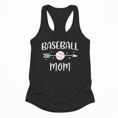 Baseball Mom Cute Grandson Player Arrow Heart Family Flowy Tank - Sportilla