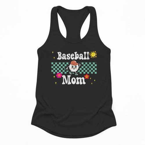 Baseball Mom Cute Retro Look Mothers Will Love Flowy Tank - Sportilla
