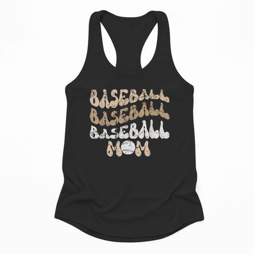 Baseball Mom Distressed Vintage Sports Player Calls Me Mom Flowy Tank - Sportilla