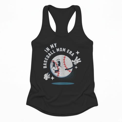 In My Baseball Mom Era Retro Baseball Mom Home Runs Flowy Tank - Sportilla