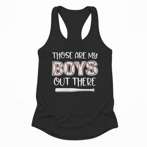 Baseball Mom And Grandma Those Are My Boys Baseball Game Flowy Tank - Sportilla