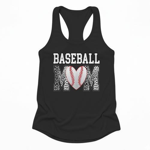 Baseball Mom Heart Sports Mom Flowy Tank - Sportilla