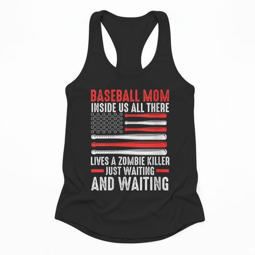 Baseball Mom Inside Us All There Lives a Zombie Sport Flowy Tank - Sportilla