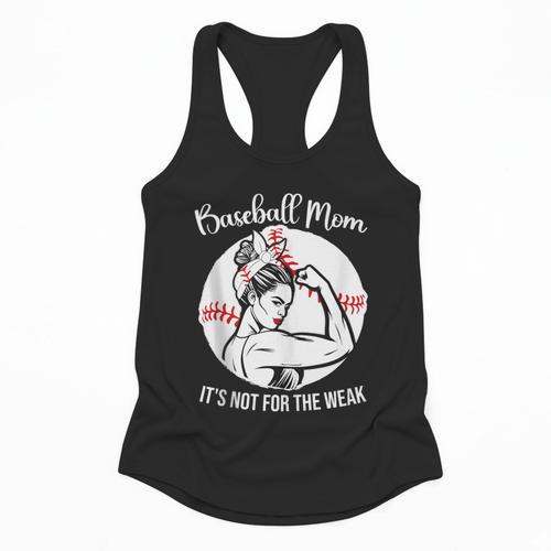 Baseball Mom It's Not For The Weak Funny Baseball Mom Women Flowy Tank - Sportilla