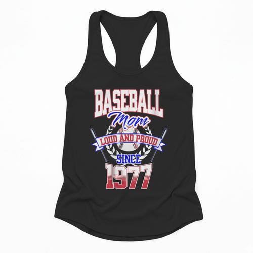 Baseball Mom Loud & Proud Since 1977 Flowy Tank - Sportilla