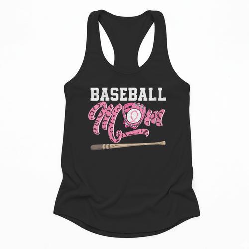 Baseball Mom Pink Ribbon Breast Cancer Awareness Fighters Flowy Tank - Sportilla