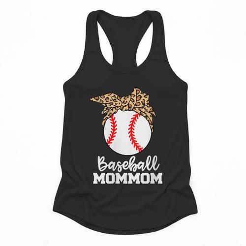 Baseball MomMom Baseball Player Leopard Mom Mom Flowy Tank - Sportilla