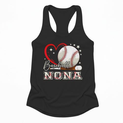 Baseball Nona Family Matching Cute Baseball Lover Flowy Tank - Sportilla