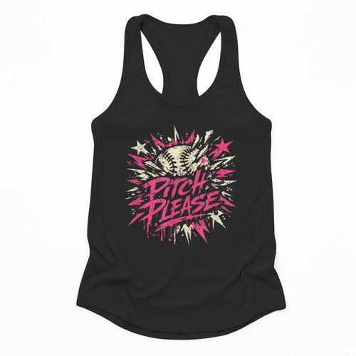 Baseball Phrase With Stars Flowy Tank - Sportilla