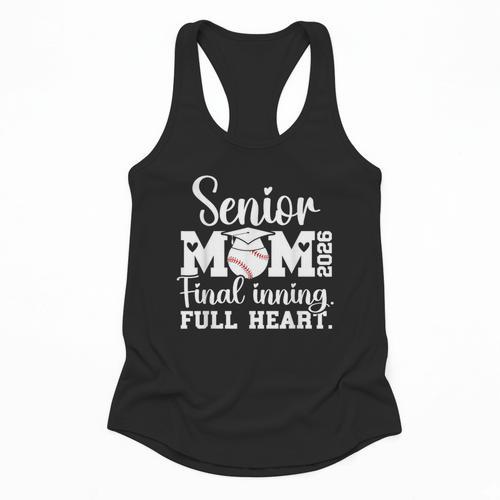 Baseball Senior Mom 2026 Final Inning Baseball Senior Mama Flowy Tank - Sportilla