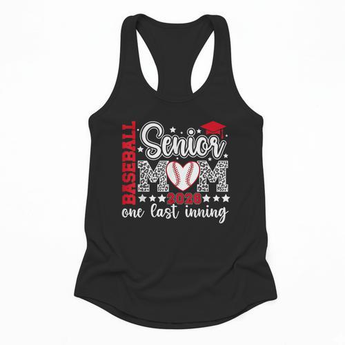 Baseball Senior Mom 2026 Last Inning Baseball Senior Mama Flowy Tank - Sportilla