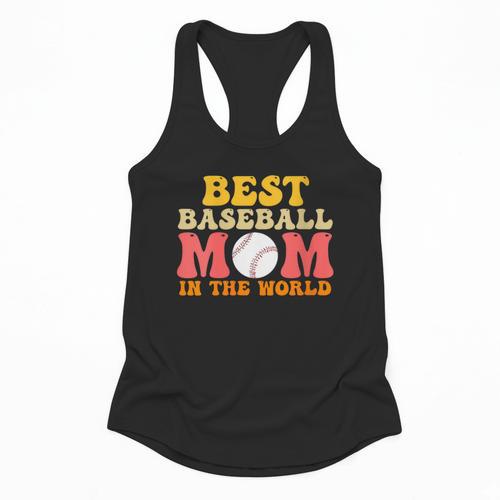 Best Baseball Mom In The World Baseball Flowy Tank - Sportilla