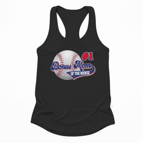 Bonus Mom Rookie Of Year 1st Birthday Baseball Theme Flowy Tank - Sportilla