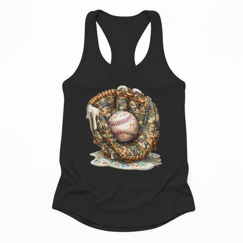 Camo Baseball Gloves Lifestyle 101 Apparel Drip Ice Cream Flowy Tank - Sportilla