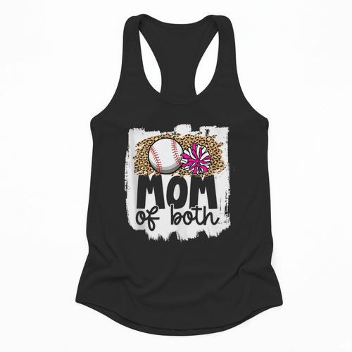 Cheer Baseball Mom Of Both Baseball And Cheer Mother Flowy Tank - Sportilla