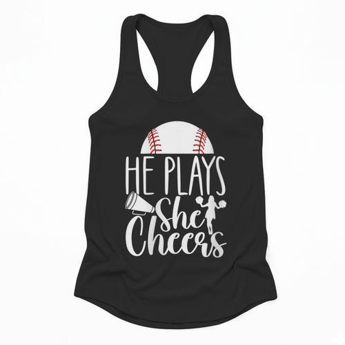 Cheer Baseball Mom Baseball And Cheer Mother Flowy Tank - Sportilla