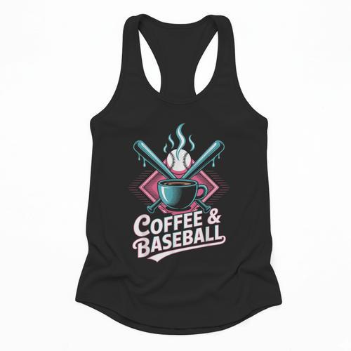 Coffee And Baseball Baseball Player Flowy Tank - Sportilla