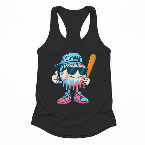 Cool Ice Cream Drip Baseball Drip For Boys Sports Kids Flowy Tank - Sportilla