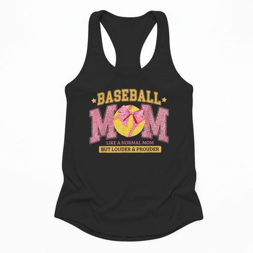Coquette Baseball Mom Bow Like A Normal Mom But Mother's Day Flowy Tank - Sportilla