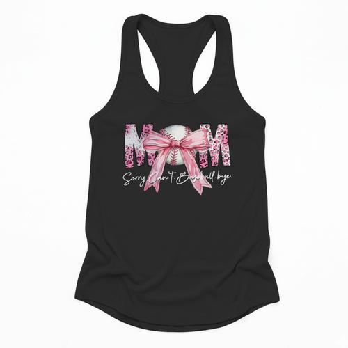 Coquette Baseball Mom Sorry Can't Baseball Bye Mother's Day Flowy Tank - Sportilla
