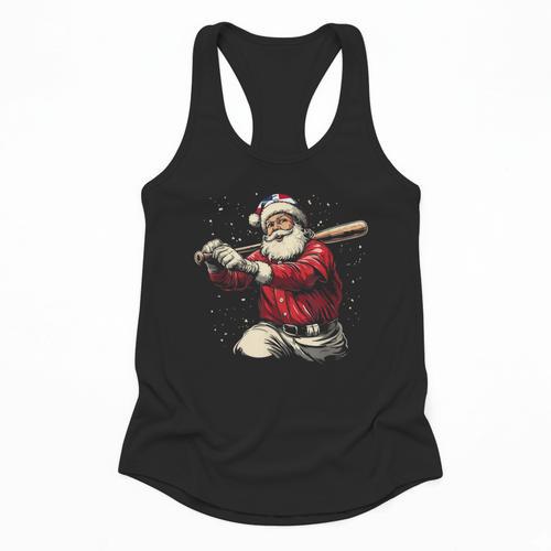 Dominican Santa Christmas Beisbol Baseball Dominicano Flowy Tank - Sportilla