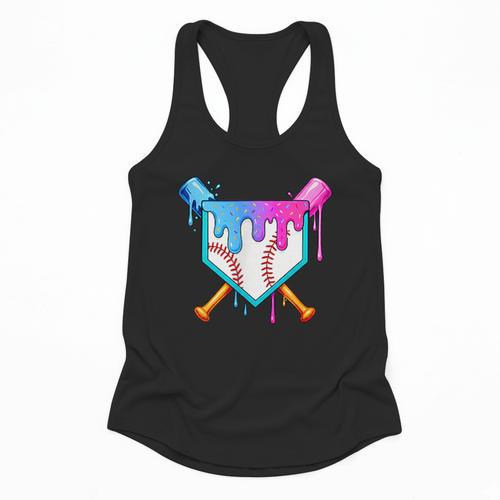 Dripping Baseball Pocket Respect The Drip Boys Baseball Flowy Tank - Sportilla