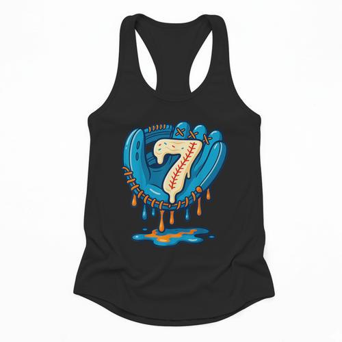 Ice Cream Baseball Glove 7th Birthday Edition Flowy Tank - Sportilla