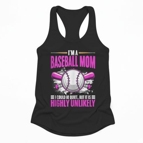 I'm A Baseball Mom Baseball Pitcher Catcher Baseball Player Flowy Tank - Sportilla