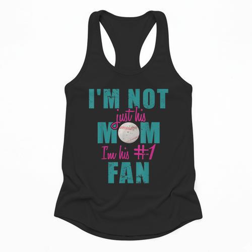 I'm Not Just His Mom I'm His Number One Fan Baseball Mom Flowy Tank - Sportilla