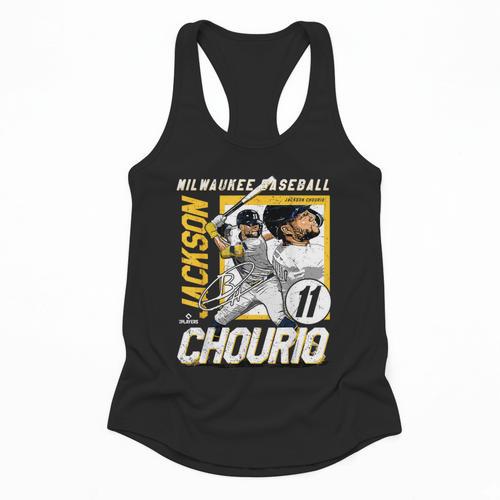 Jackson Chourio Milwaukee MLB Baseball Player MLBJCH203M Flowy Tank - Sportilla