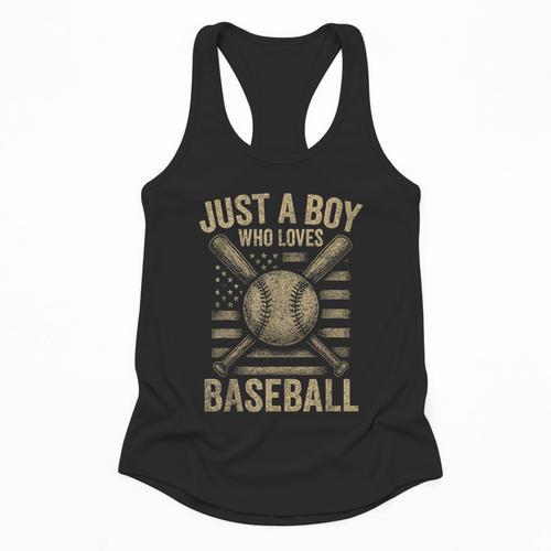 Just a Boy Who Loves Baseball Flowy Tank - Sportilla