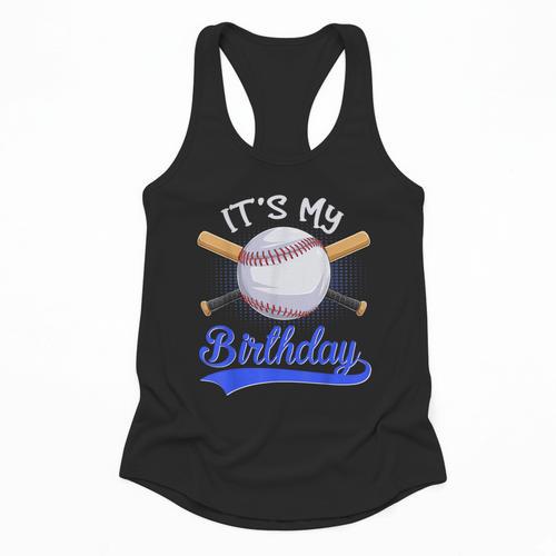 Kids 8th Baseball Birthday Party Boys Sport Fan 8 Years Old Flowy Tank - Sportilla