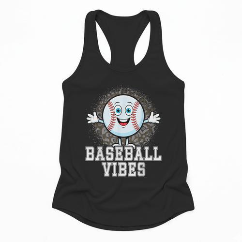 Leopard Baseball Vibes Game Day Softball Life Mom Flowy Tank - Sportilla