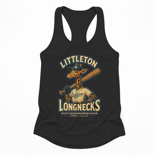 Littleton Longnecks Retro Minor League Baseball Flowy Tank - Sportilla