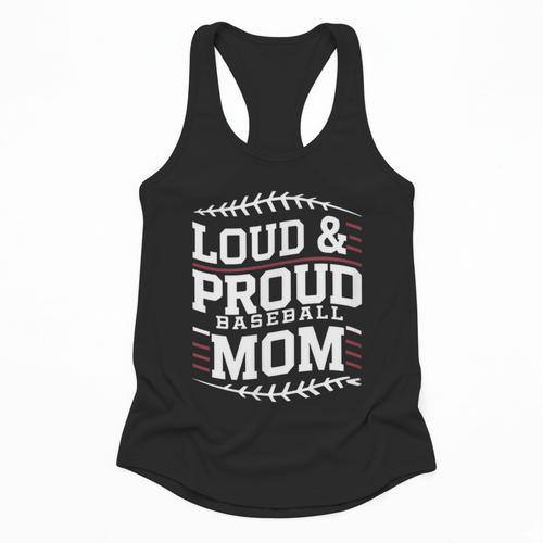 Loud & Proud Baseball Mom Mama Sport Cute Flowy Tank - Sportilla