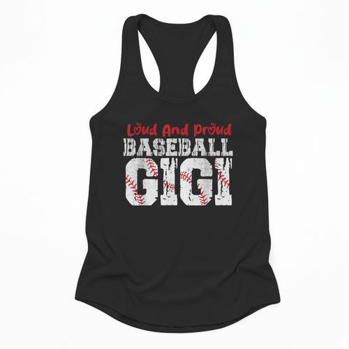 Loud And Proud Baseball Gigi Baseball Mom Flowy Tank - Sportilla