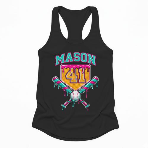Mason 41 Meme Ice Cream Drip Baseball Birthday Costume Flowy Tank - Sportilla