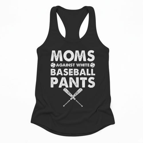 Moms Against Baseball Pants Baseball Mom Mother's Day Flowy Tank - Sportilla