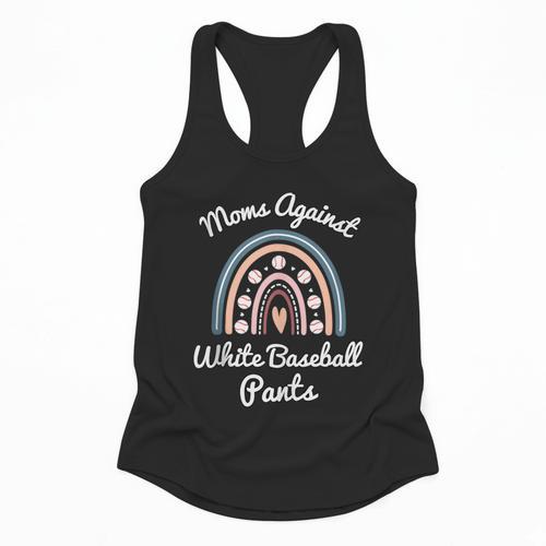 Moms Against Baseball Pants Baseball Mom Rainbow Flowy Tank - Sportilla