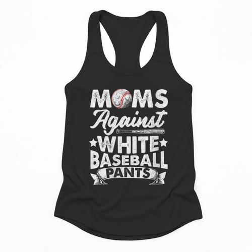 Moms Against Baseball Pants Shirt Baseball Mom Flowy Tank - Sportilla