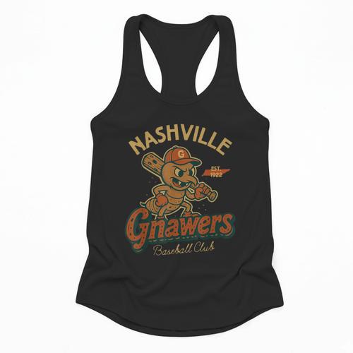 Nashville Gnawers Retro Minor League Baseball Flowy Tank - Sportilla