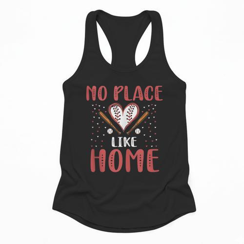 No Place Like Home Baseball Mom Kids Family Fun Flowy Tank - Sportilla
